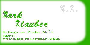 mark klauber business card